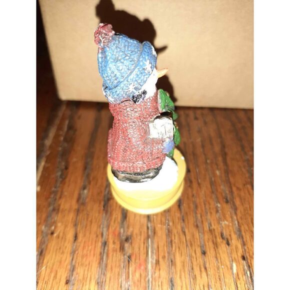 Set of 2 Miniature Snowmen Winter Christmas Seasonal Holiday Decorations Decor - Picture 5 of 12